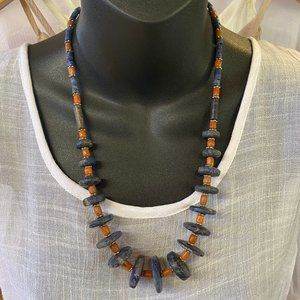Lapis Lazuli and Coral Necklace